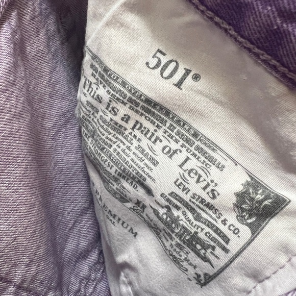 Levi’s fresh 501® ORIGINAL CROPPED WOMEN"S JEANS purple Sz 29 X 26 - Picture 12 of 14